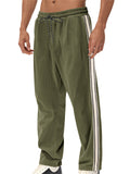 Men's Casual Corduroy Side Stripe Drawstring Pants