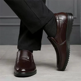 Men's Middle-Aged Casual Cozy Patent Leather Dress Shoes