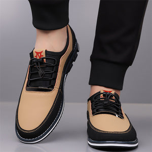 Men's Casual Contrast Color Lace Up Slip-ons Flats Shoes