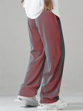 Men's Loose Fit Leisure Striped Drape Sporty Wide Leg Pants