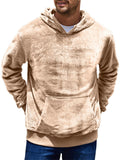Men's Solid Color Long Sleeve Pullover Fleece Hoodie