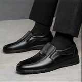 Men's Middle-Aged Casual Cozy Patent Leather Dress Shoes