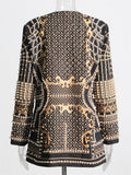 French Style Sexy Long Sleeve V-Neck Beaded Coat for Women