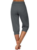 Female Mid-Rise Drawstring All Match Cropped Pants