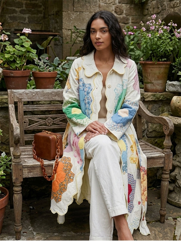 Women's Vintage Artistic Patchwork Cover Up Outerwear