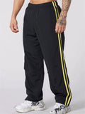Men's Casual Side Striped Elastic Waist Sports Trousers