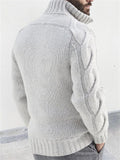 Men's Retro Knitted V Neck Long Sleeve Warm Sweater
