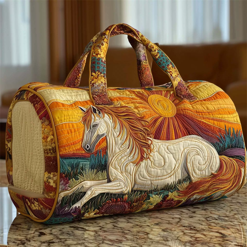 Western Horse Landscape Pattern Weekender Duffle Bag