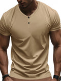 Men's Casual V-neck Quick-drying Short Sleeve Shirt