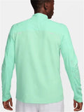 Men's Color Block Long Sleeve Half-Zip Stand Collar Performance Top