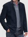 Men's Vintage British Style Button Up Blazer Jacket