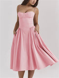 Sexy Spaghetti Strap Bustier Swing Dress for Women