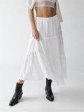 Beautiful Patchwork Design Cake Long Skirt for Women