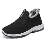 Men's Comfortable Warm Plush Liner Walking Sneakers