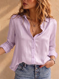 Women Breathable Button Down Long Sleeve Oversized Shirt