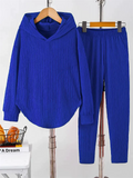 Women's Autumn Loose Fit Cozy Drop Shoulder Hoodie and Pants Set