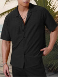 Men's Summer Holiday Style Short Sleeve Lapel Beach Shirts