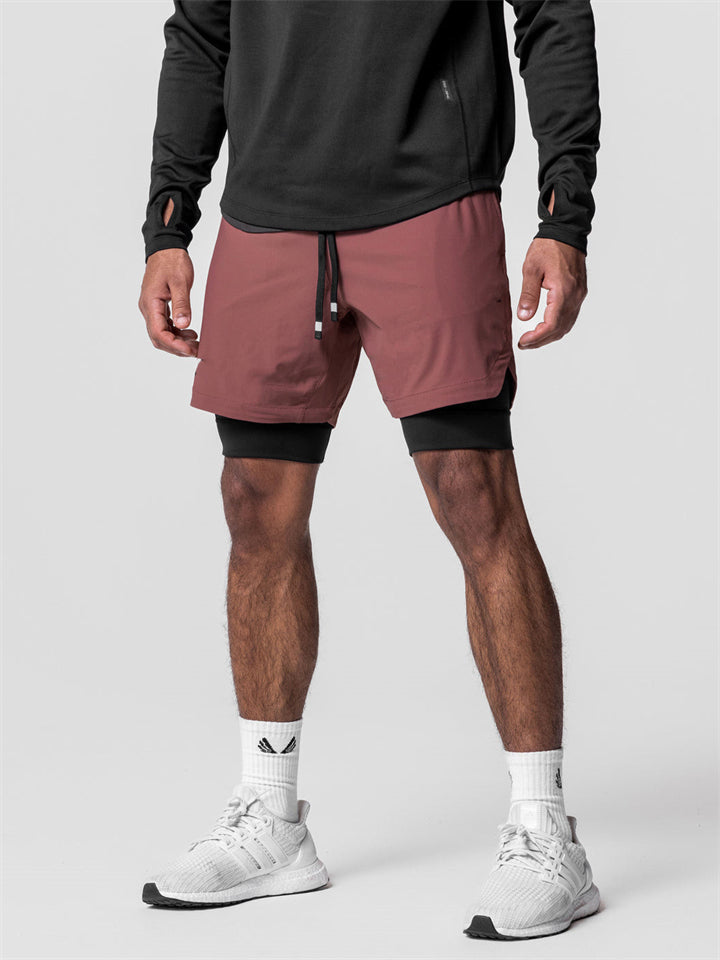 Summer Sports Double-Layer Men's Basketball Shorts