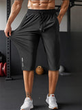 Men's Summer Ice Silk Drawstring Quick Dry Sports Bermuda Shorts