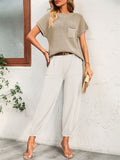 Women's Vacation Short Sleeve Loose Shirt + Summer Pants