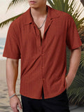 Men's Summer Holiday Style Short Sleeve Lapel Beach Shirts