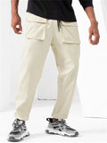 Men's 3D Pocket Elastic Waist Ankle Tied Pants for Summer