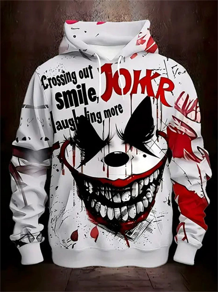 Cool Joker Printed Loose Fit Hoodie for Men