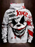 Cool Joker Printed Loose Fit Hoodie for Men