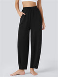 Women's Comfy Solid Color Pockets Drawstring Pants