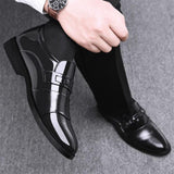 Men's Fashion Pointed Toe Splicing Office Wear Dress Shoes