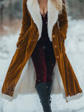 ‌Women's Single Breasted Faux Fur Trimmed Thermal Lined Coat‌