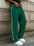 Men's Track Pants with Side Stripes Casual Loose Fit Sports Trousers