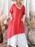 Women's Daily Simple Oversized Irregular Hem Dress