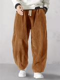 ‌Men's Casual Corduroy Elastic Waist‌ Loose Fit Harem Pants