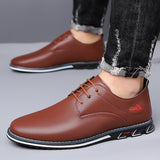 Men's Casual Solid Color Soft Lace Up Flats Shoes