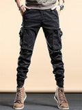 Men's Streetwear Slim Fit Ankle-tied Cargo Pants