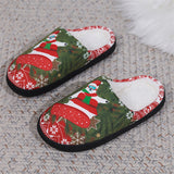 Christmas Holiday Winter Keep Warm Plush Cozy Home Slippers