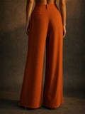 Women High Waist Wide Leg Pants Office Trousers