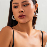 Vintage Exaggerated Bubble Hoop Earrings for Lady
