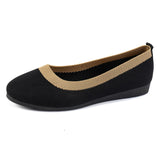 Women's Summer Breathable Knitted Round Toe Flat Shoes