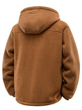 Men's Winter Fleece Lined Hoodie Warm Coats with Zipper Pockets
