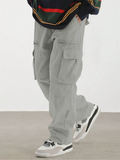 Men's High Street Vintage Loose Fit Multi-Pocket Cargo Trousers