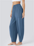 Women's Comfy Solid Color Pockets Drawstring Pants