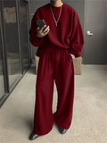 Men's Cool Loose Fit Sweatshirt and Sweatpants Set