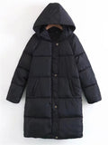 Women's Super Warm Hooded Mid-Length Casual Down Coat
