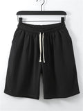 Plus Size Men's Summer Comfy Retro Solid Color Casual Shorts