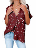Five-pointed Star Print Casual Blouses for Ladies