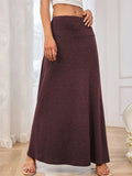 Women's Casual Summer Solid Color Knitted Skirts