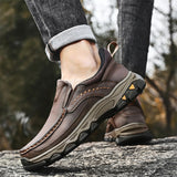Men's Faux Leather Seam‌ Outdoor Casual Soft Sole Comfy Non-Slip Walking Shoes