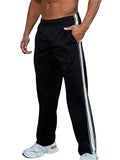 Men's Side Stripe Loose Casual Straight-Leg Pants